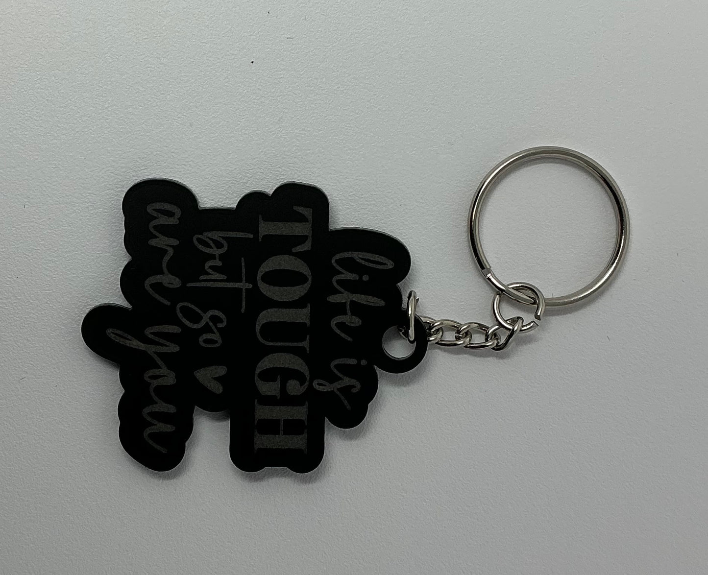 Black Acrylic Key chains