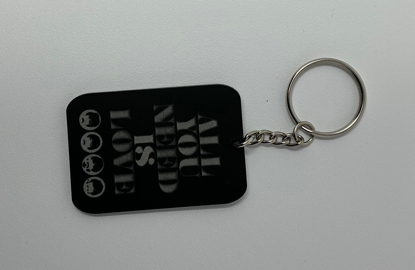 Black Acrylic Key chains